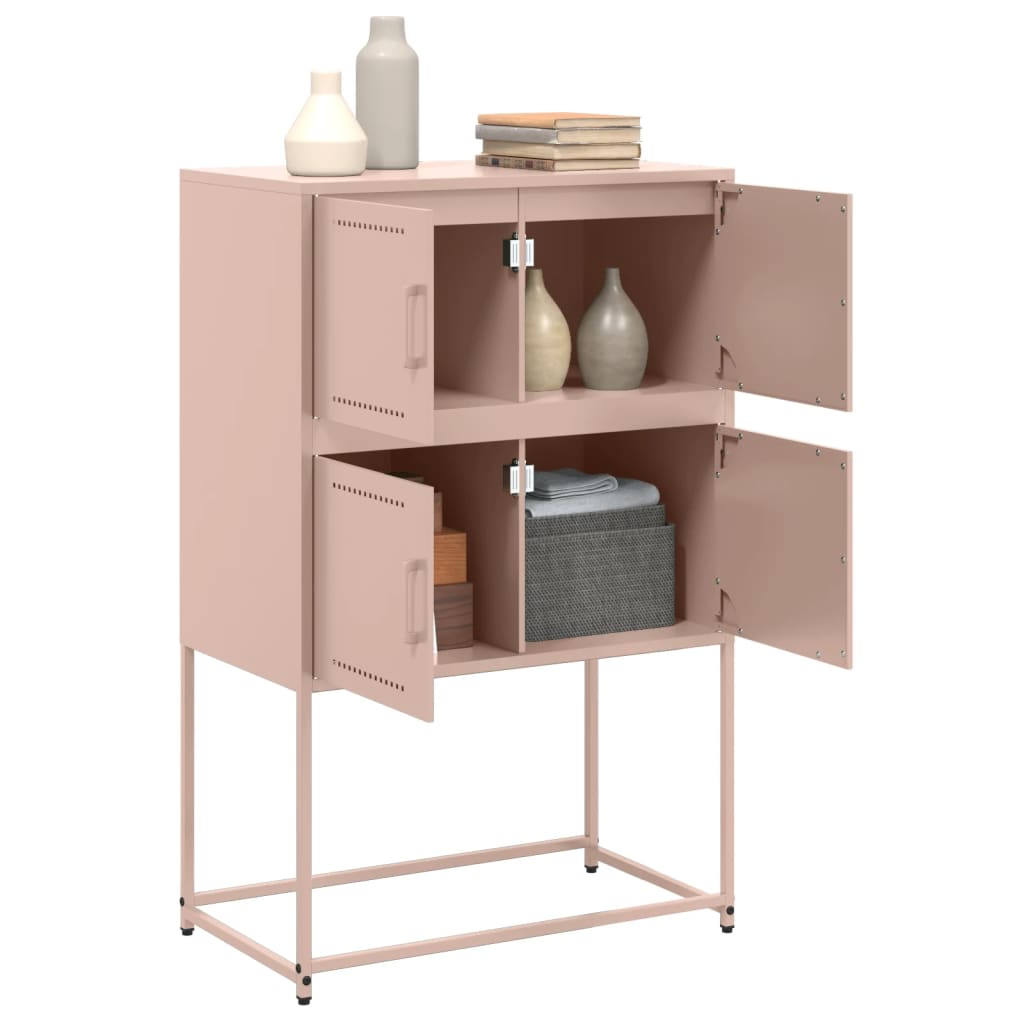 Credenza Rosa 68,5x38,5x107 cm in Acciaio - homemem39