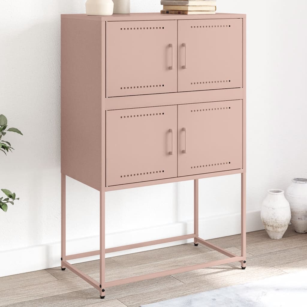 Credenza Rosa 68,5x38,5x107 cm in Acciaio - homemem39