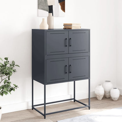 Credenza Antracite 68,5x38,5x107 cm in Acciaio | homemem39