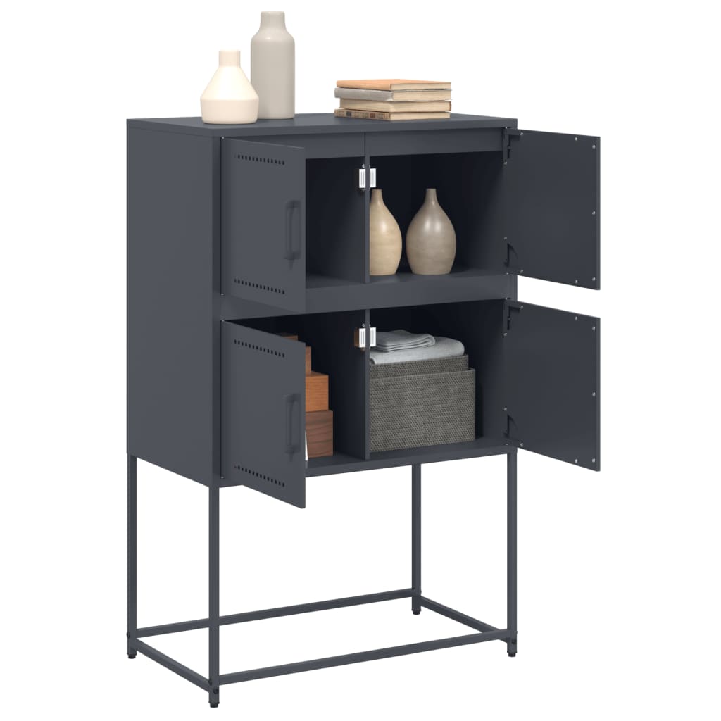 Credenza Antracite 68,5x38,5x107 cm in Acciaio | homemem39