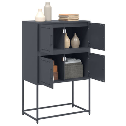 Credenza Antracite 68,5x38,5x107 cm in Acciaio | homemem39