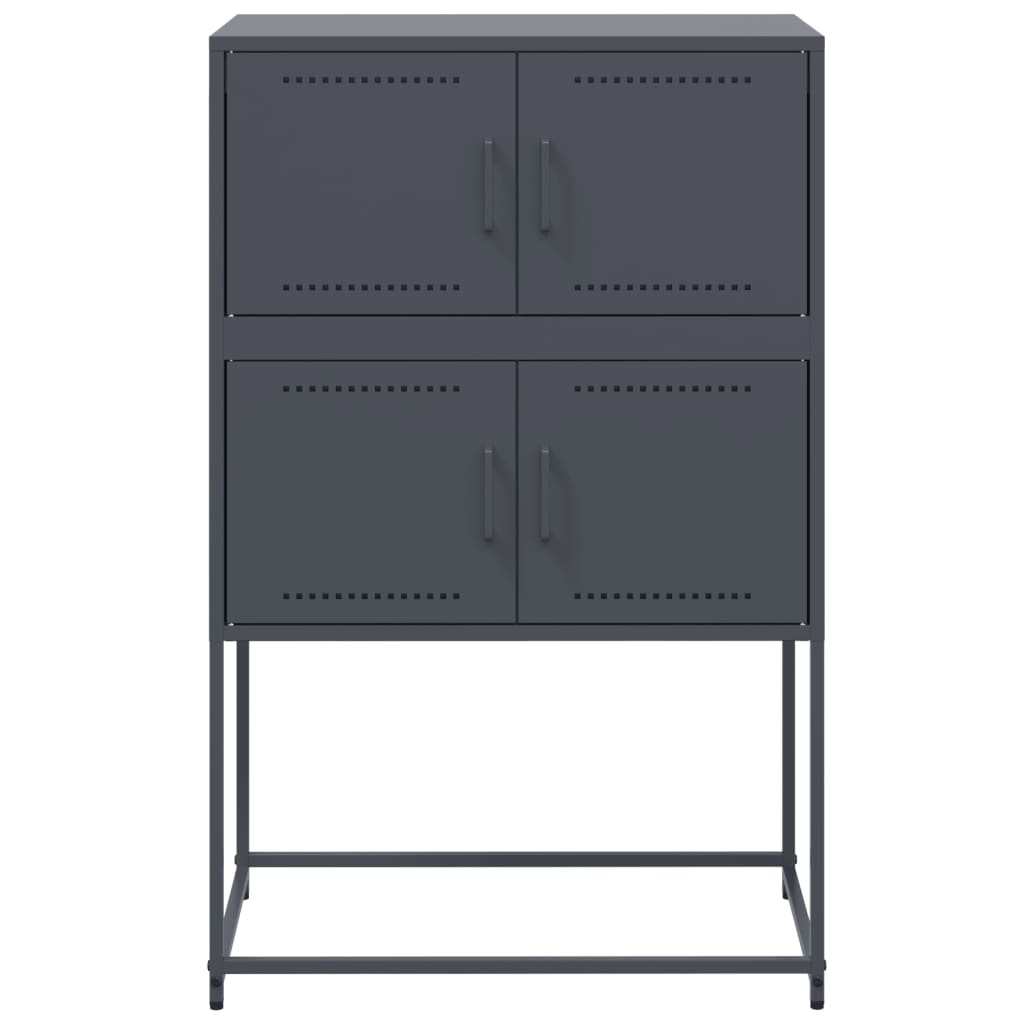 Credenza Antracite 68,5x38,5x107 cm in Acciaio - homemem39