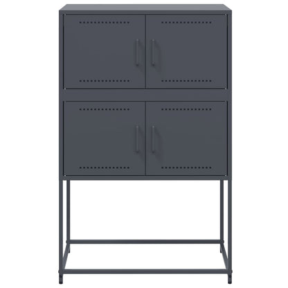 Credenza Antracite 68,5x38,5x107 cm in Acciaio - homemem39