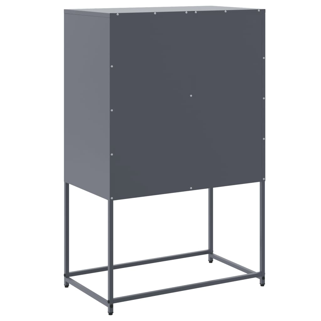 Credenza Antracite 68,5x38,5x107 cm in Acciaio | homemem39