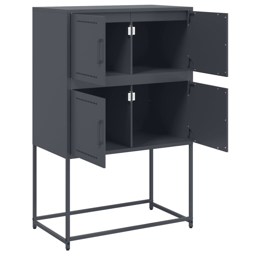 Credenza Antracite 68,5x38,5x107 cm in Acciaio | homemem39
