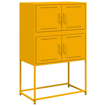 Credenza Giallo Senape 68,5x38,5x107 cm in Acciaio - homemem39