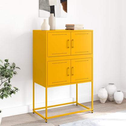 Credenza Giallo Senape 68,5x38,5x107 cm in Acciaio - homemem39