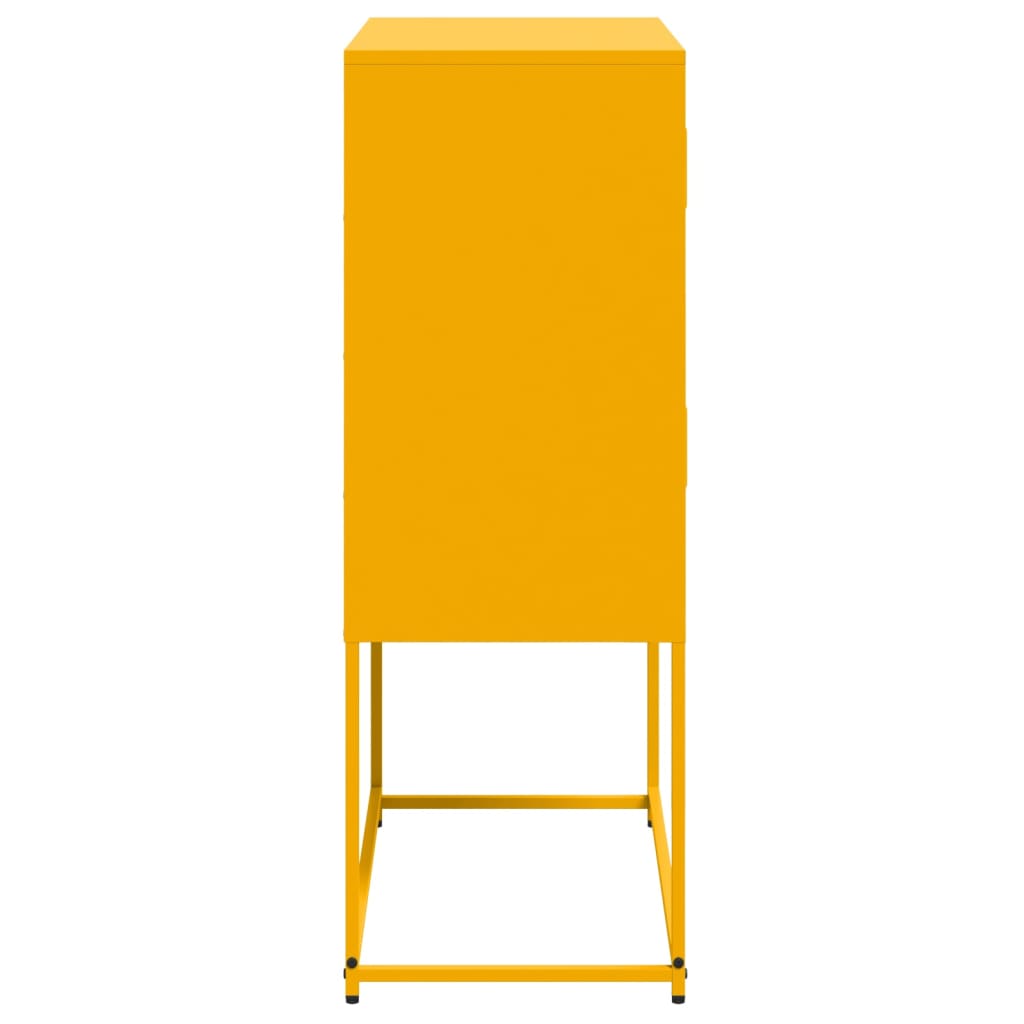 Credenza Giallo Senape 68,5x38,5x107 cm in Acciaio | homemem39
