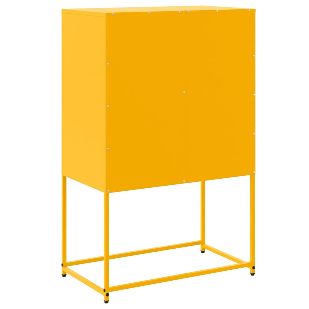 Credenza Giallo Senape 68,5x38,5x107 cm in Acciaio | homemem39