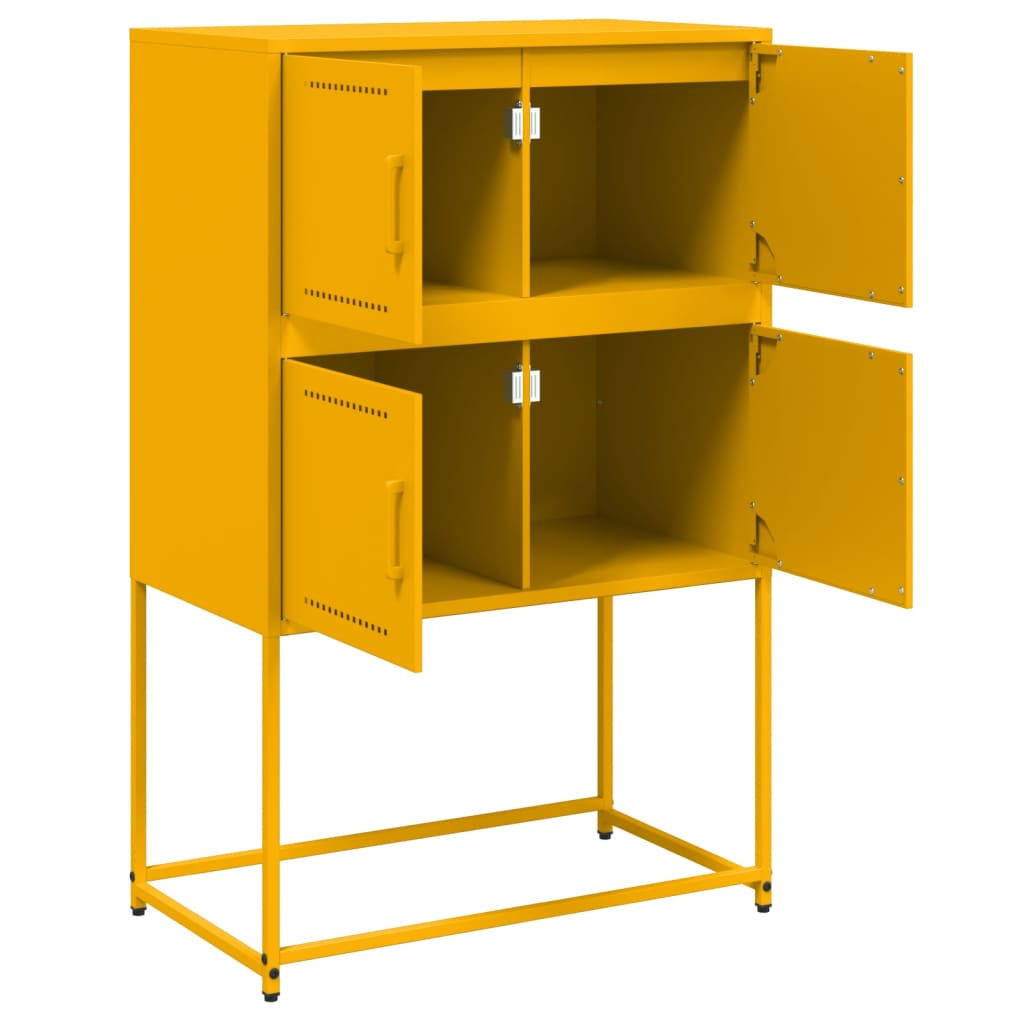 Credenza Giallo Senape 68,5x38,5x107 cm in Acciaio | homemem39