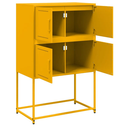 Credenza Giallo Senape 68,5x38,5x107 cm in Acciaio - homemem39