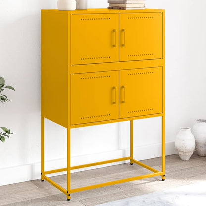 Credenza Giallo Senape 68,5x38,5x107 cm in Acciaio - homemem39