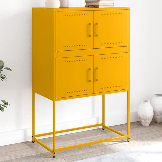 Credenza Giallo Senape 68,5x38,5x107 cm in Acciaio - homemem39