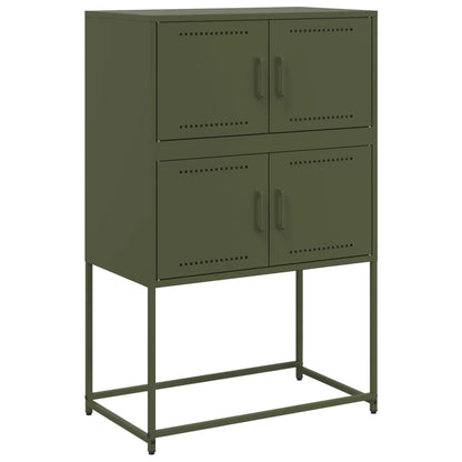 Credenza Verde Oliva 68,5x38,5x107 cm in Acciaio - homemem39