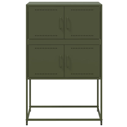 Credenza Verde Oliva 68,5x38,5x107 cm in Acciaio | homemem39