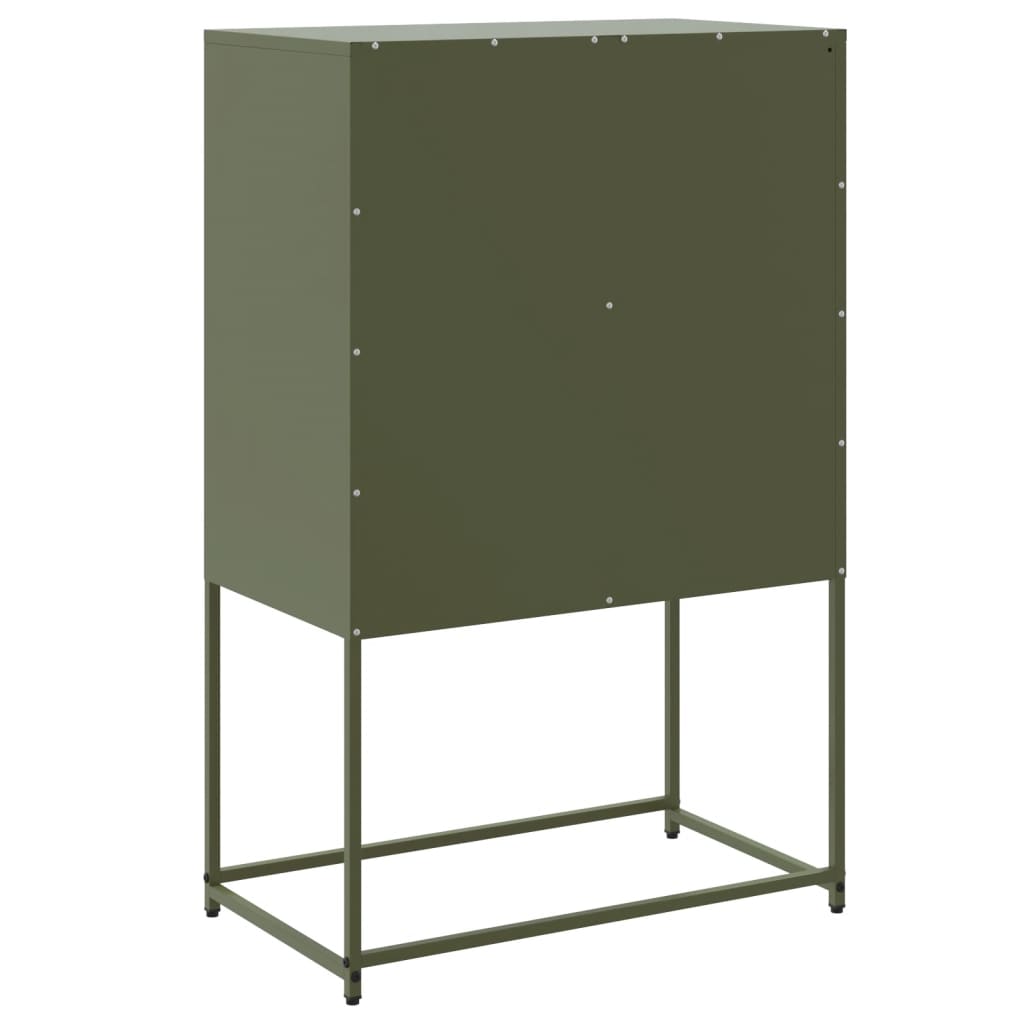 Credenza Verde Oliva 68,5x38,5x107 cm in Acciaio | homemem39