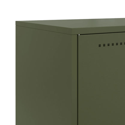 Credenza Verde Oliva 68,5x38,5x107 cm in Acciaio | homemem39
