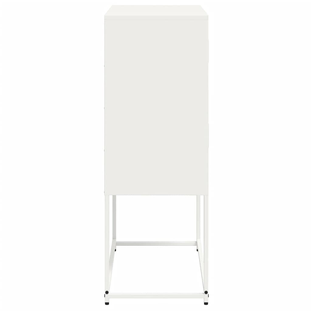 Credenza Bianca 68,5x38,5x107 cm in Acciaio | homemem39