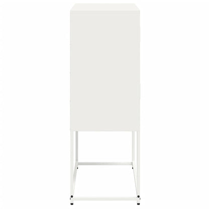 Credenza Bianca 68,5x38,5x107 cm in Acciaio | homemem39
