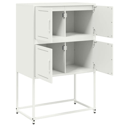 Credenza Bianca 68,5x38,5x107 cm in Acciaio | homemem39