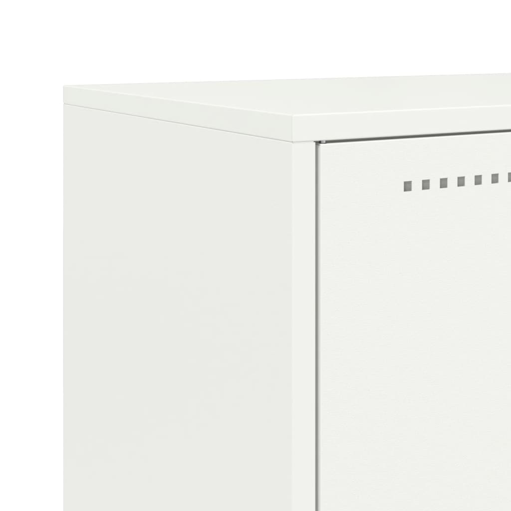 Credenza Bianca 68,5x38,5x107 cm in Acciaio | homemem39
