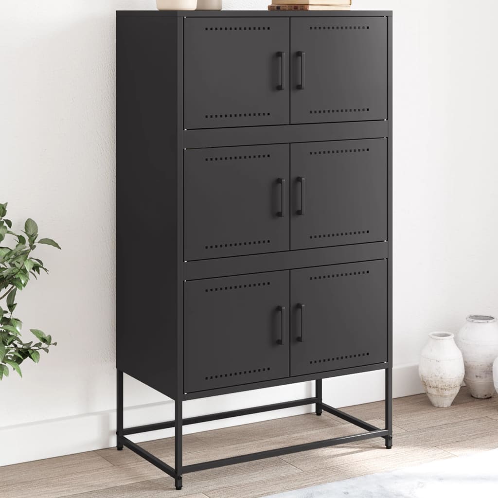 Credenza Nera in Acciaio