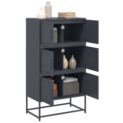 Credenza Antracite 68,5x38,5x123,5 cm in Acciaio | homemem39