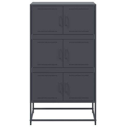 Credenza Antracite 68,5x38,5x123,5 cm in Acciaio - homemem39