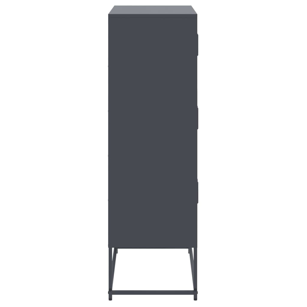 Credenza Antracite 68,5x38,5x123,5 cm in Acciaio | homemem39
