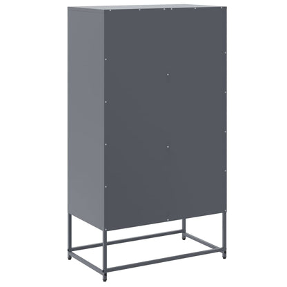 Credenza Antracite 68,5x38,5x123,5 cm in Acciaio | homemem39