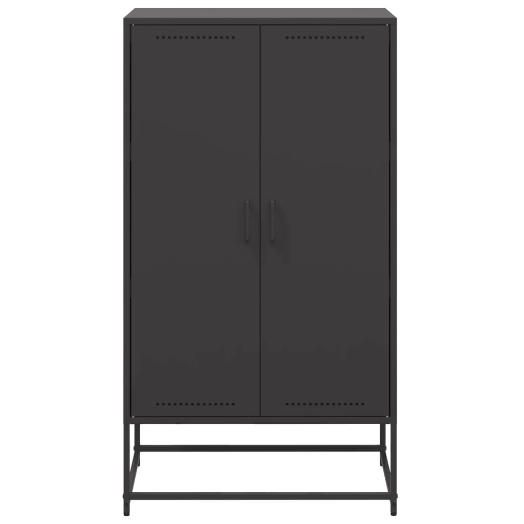 Credenza Nera 68,5x38,5x123,5 cm in Acciaio