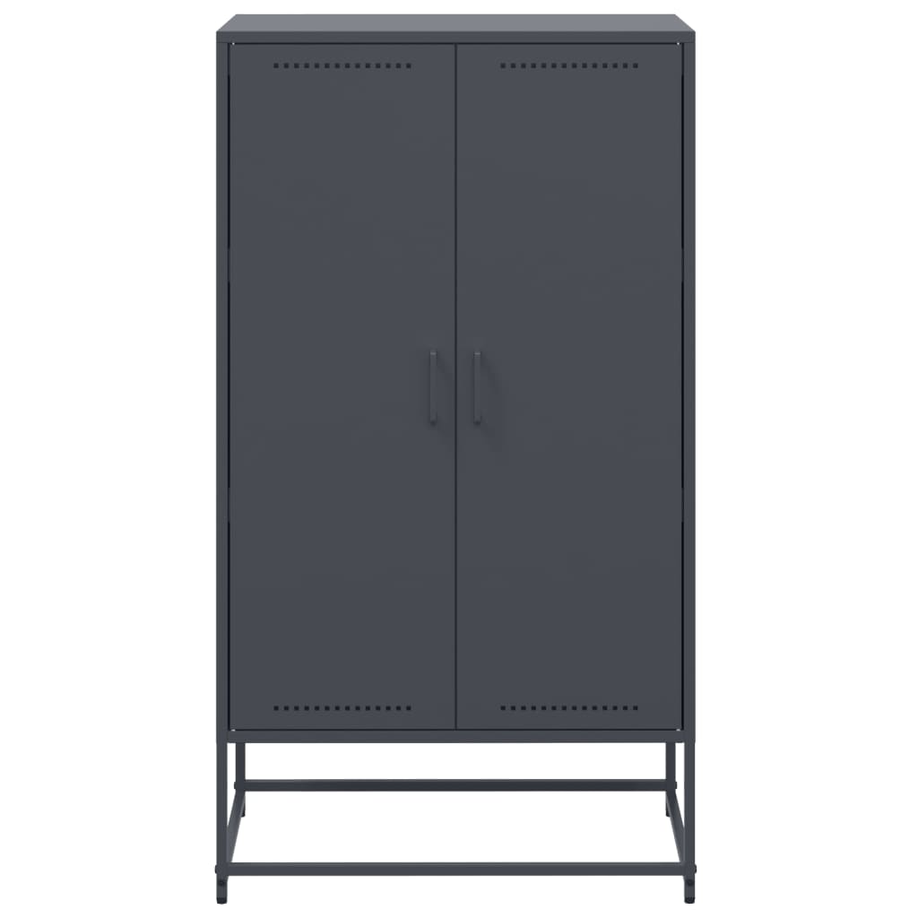 Credenza Antracite 68,5x38,5x123,5 cm in Acciaio - homemem39