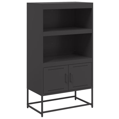 Credenza Nera 68,5x38,5x123,5 cm in Acciaio