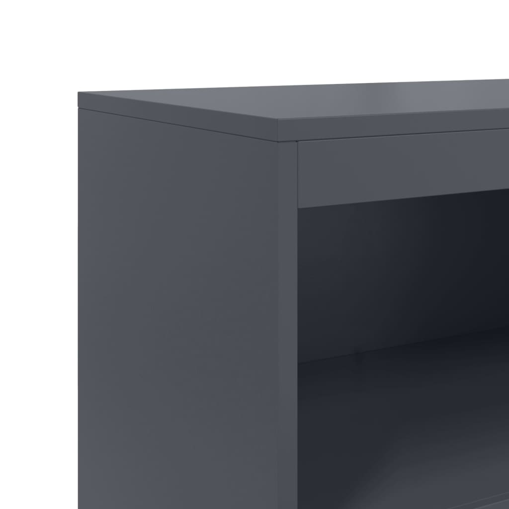 Credenza Antracite 68,5x38,5x123,5 cm in Acciaio - homemem39