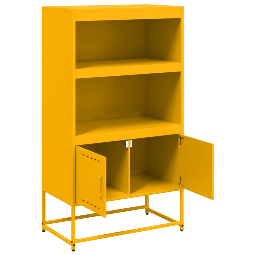 Credenza Giallo Senape 68,5x38,5x123,5 cm in Acciaio - homemem39