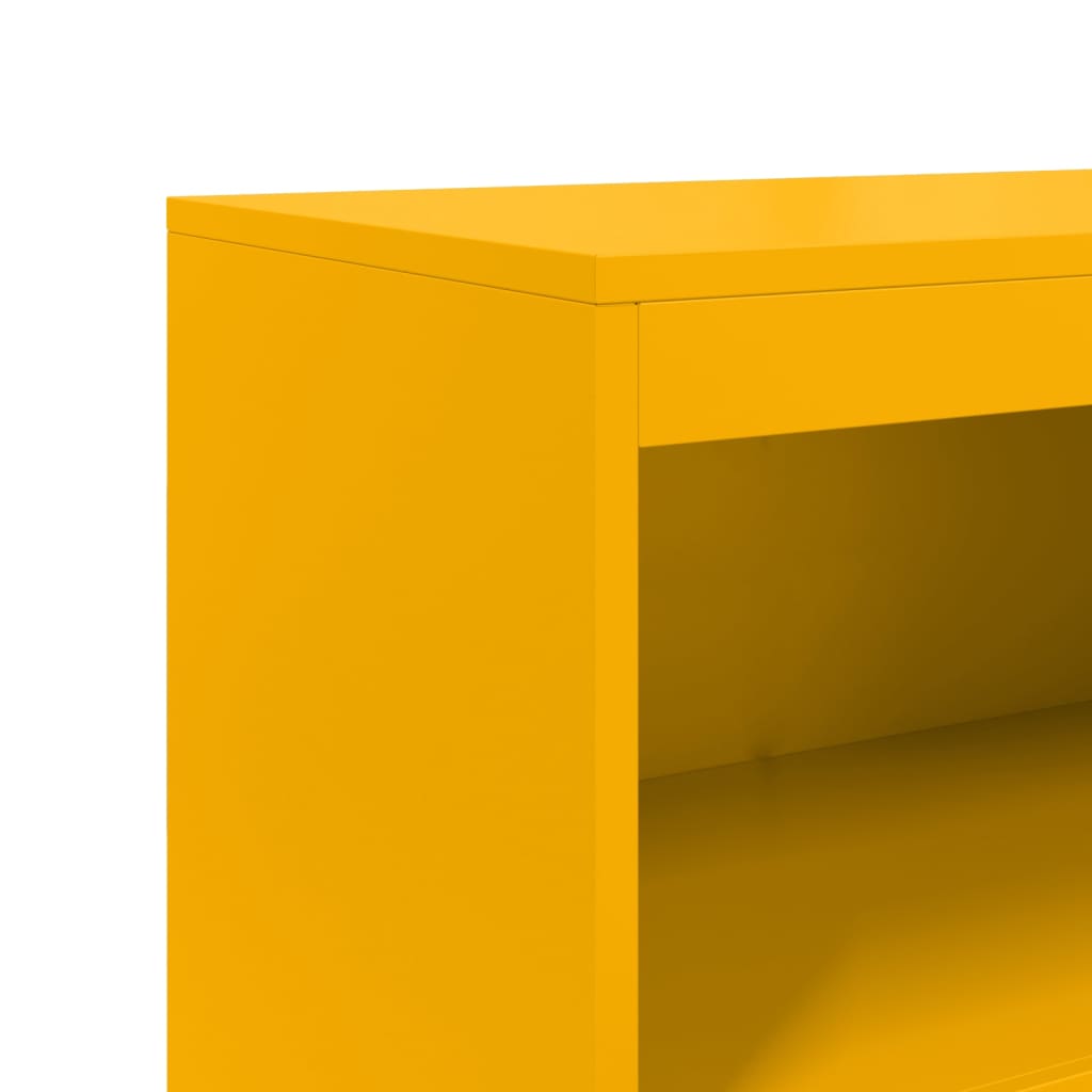 Credenza Giallo Senape 68,5x38,5x123,5 cm in Acciaio - homemem39