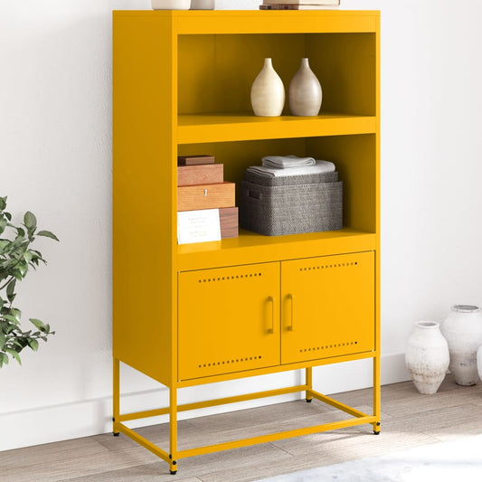 Credenza Giallo Senape 68,5x38,5x123,5 cm in Acciaio - homemem39