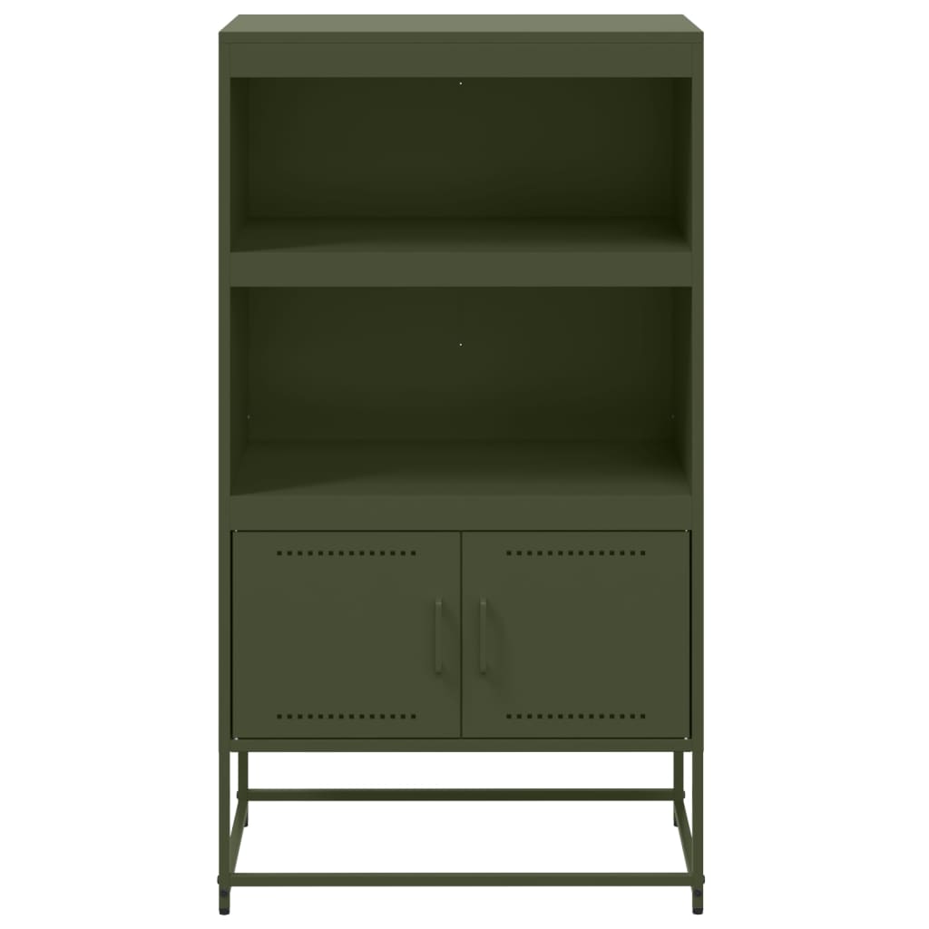 Credenza Verde Oliva 68,5x38,5x123,5 cm in Acciaio - homemem39