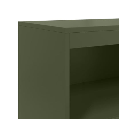 Credenza Verde Oliva 68,5x38,5x123,5 cm in Acciaio - homemem39