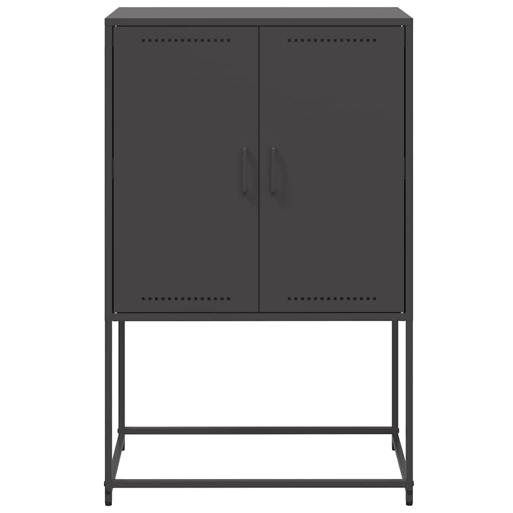 Credenza Nera 68,5x38,5x107 cm in Acciaio | homemem39