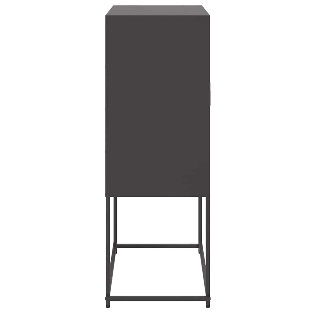 Credenza Nera 68,5x38,5x107 cm in Acciaio | homemem39