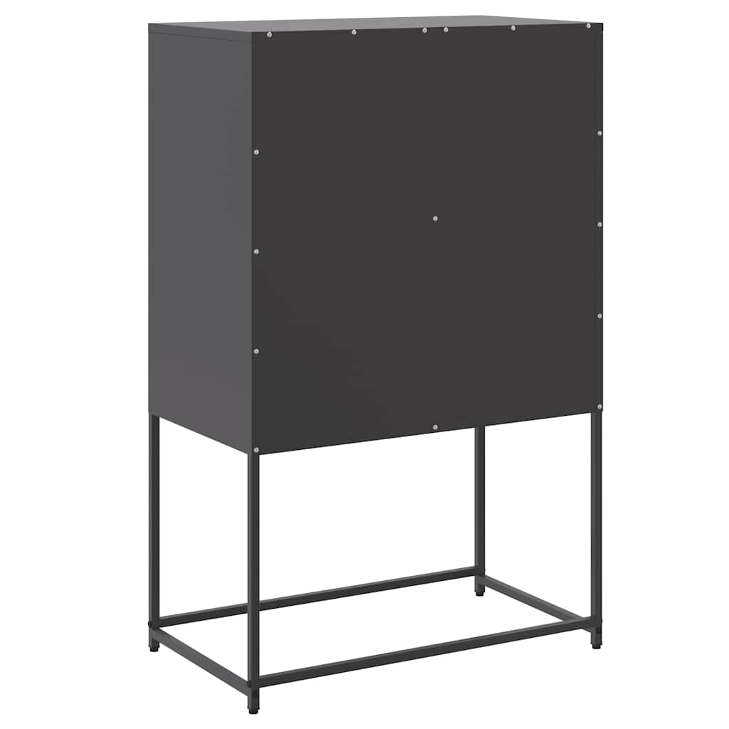 Credenza Nera 68,5x38,5x107 cm in Acciaio | homemem39