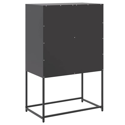 Credenza Nera 68,5x38,5x107 cm in Acciaio | homemem39