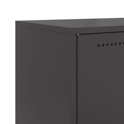 Credenza Nera 68,5x38,5x107 cm in Acciaio | homemem39