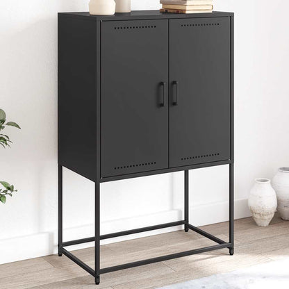 Credenza Nera 68,5x38,5x107 cm in Acciaio | homemem39