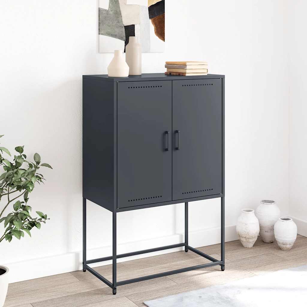 Credenza Antracite 68,5x38,5x107 cm in Acciaio | homemem39