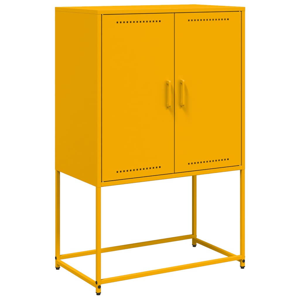 Credenza Giallo Senape 68,5x38,5x107 cm in Acciaio | homemem39