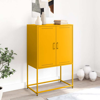 Credenza Giallo Senape 68,5x38,5x107 cm in Acciaio | homemem39