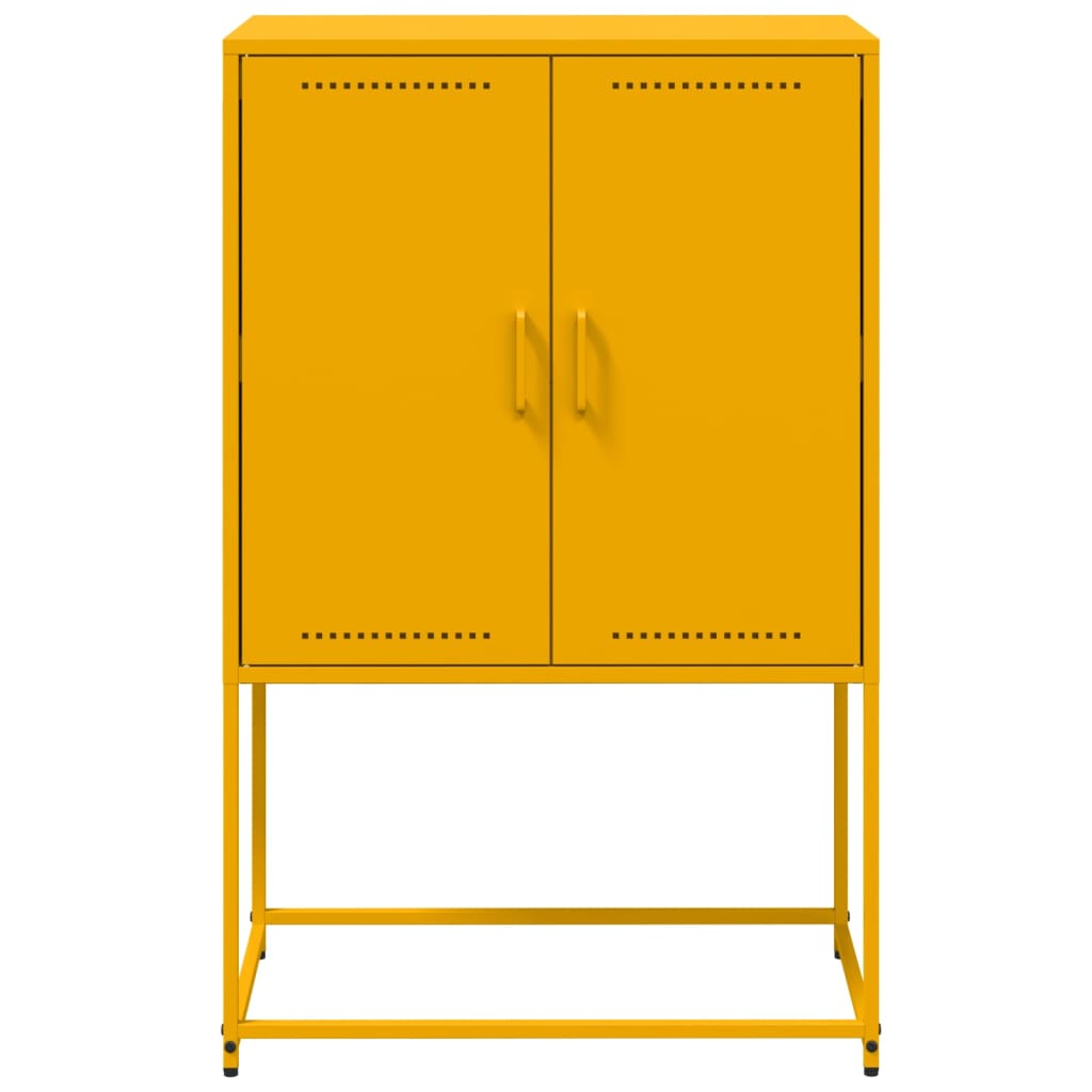 Credenza Giallo Senape 68,5x38,5x107 cm in Acciaio - homemem39