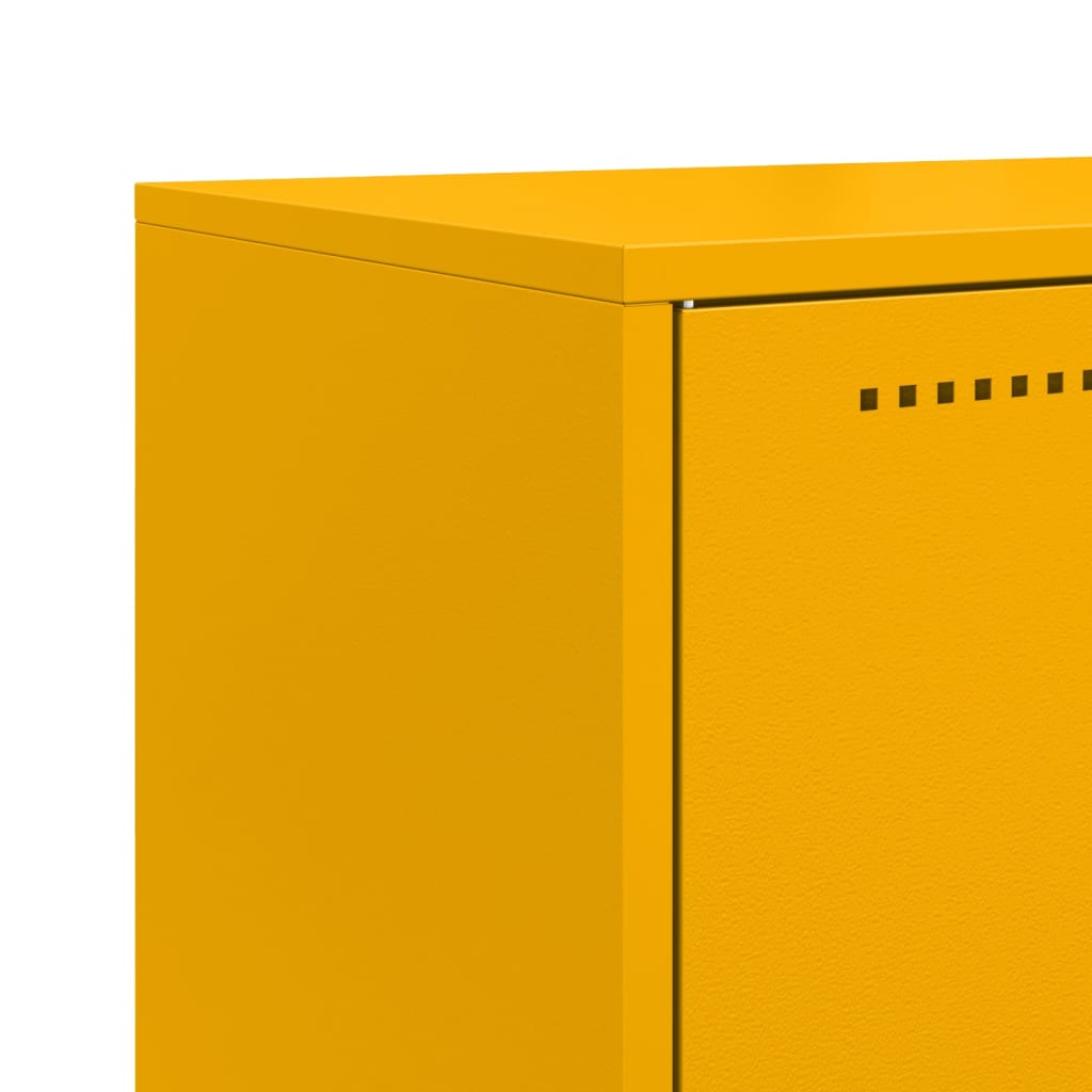 Credenza Giallo Senape 68,5x38,5x107 cm in Acciaio - homemem39